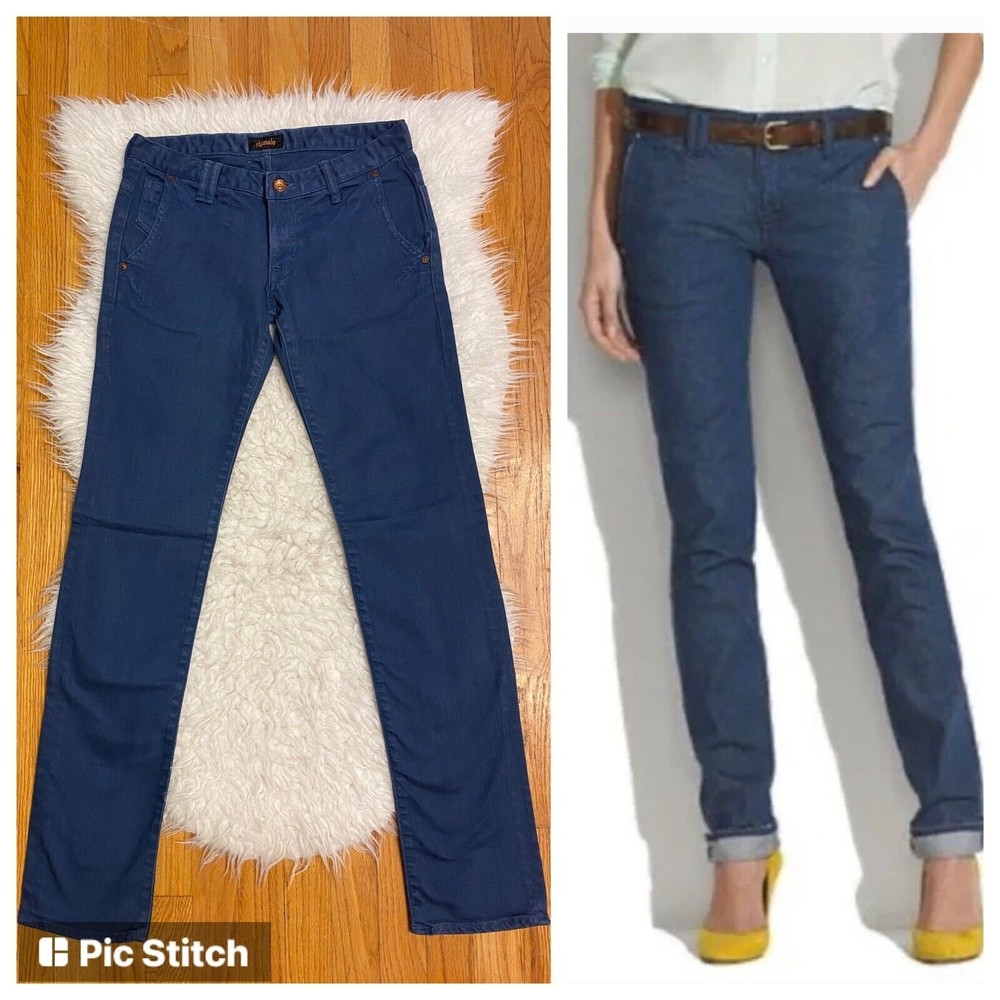 CHIMALA x Madewell Women's Low Rise Slim Roll Leg Denim Jeans Pant Size 27